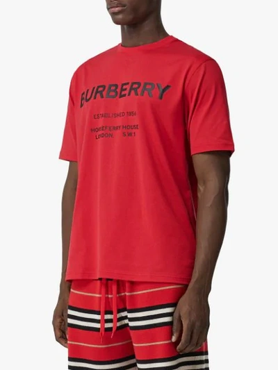 BURBERRY HORSEFERRY印花T恤 - 红色