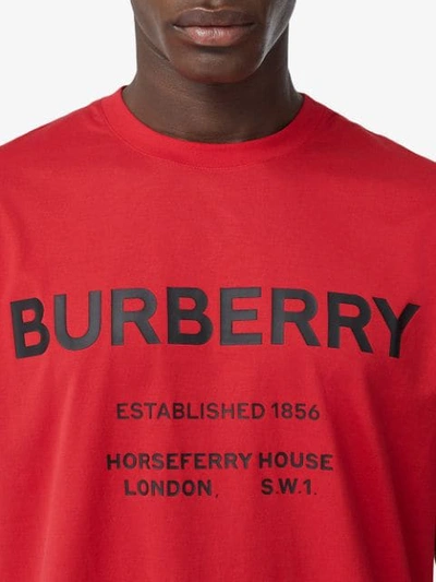 BURBERRY HORSEFERRY印花T恤 - 红色