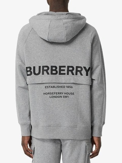 Shop Burberry Horseferry Hoodie In Grey