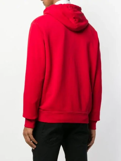Shop Dsquared2 Logo Print Hoodie In Red