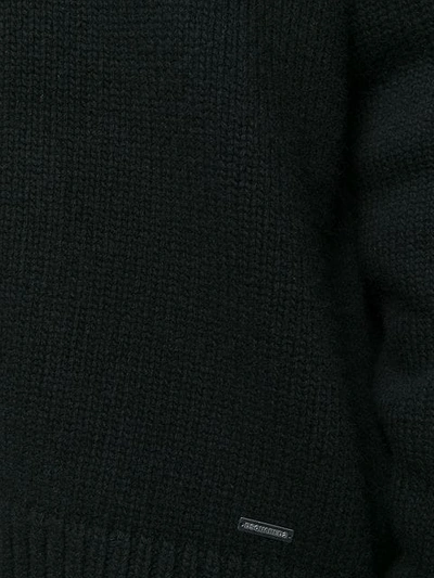 Shop Dsquared2 Ausgefranster Grobstrick-cardigan In Black