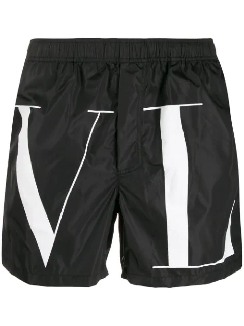 VLTN print swim shorts