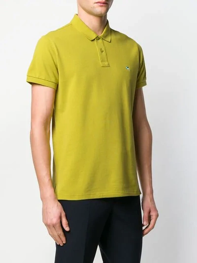 Shop Etro Embroidered Logo Polo Shirt In Green