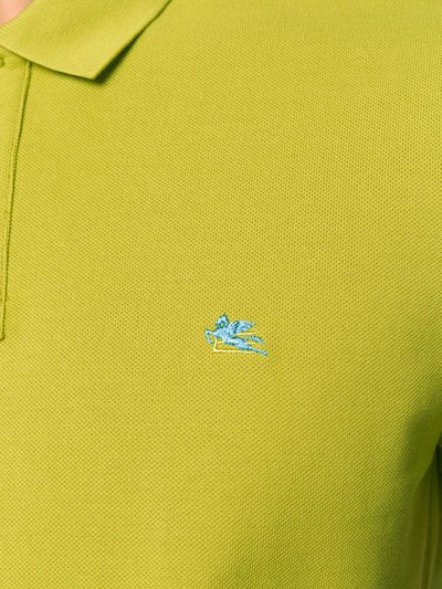 ETRO EMBROIDERED LOGO POLO SHIRT - 绿色