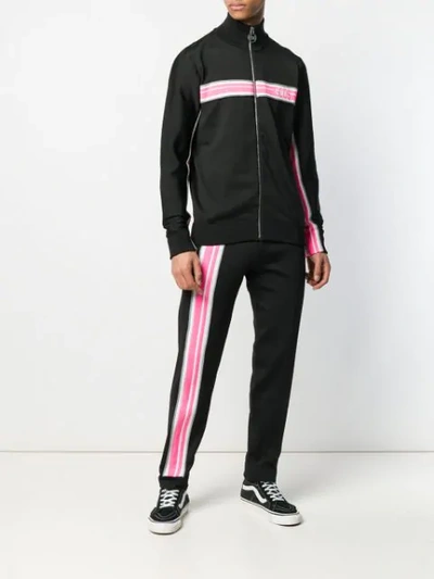 Shop Gcds Logo Stripe Track Pants In Black