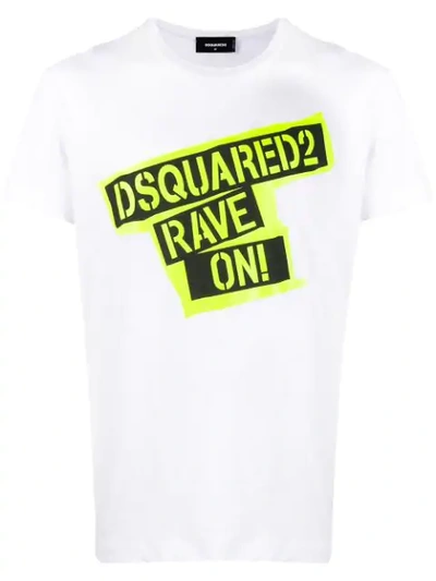 Shop Dsquared2 T-shirt Mit Slogan-print In White