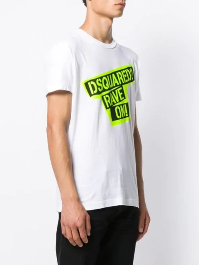 Shop Dsquared2 T-shirt Mit Slogan-print In White
