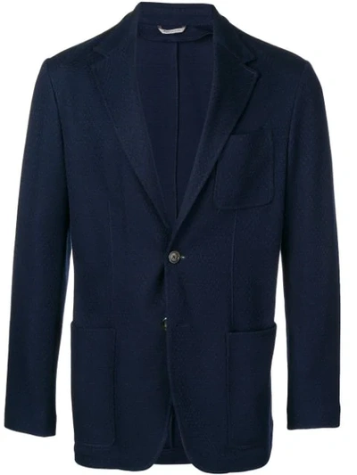 Shop Canali Lightweight Blazer In 301 Blue