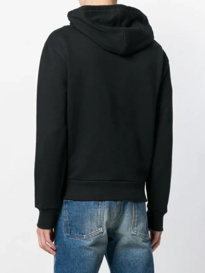 Shop Ami Alexandre Mattiussi Zipped Hoodie With Patch Smiley In Black