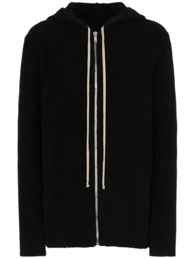 Shop Rick Owens Black Felted Yak Hoody In 09 Black