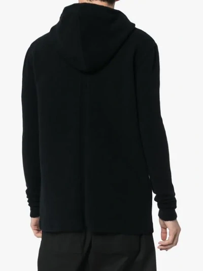 Shop Rick Owens Black Felted Yak Hoody In 09 Black