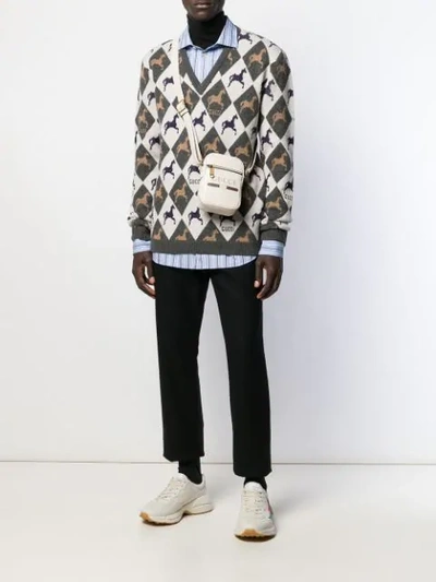 Shop Gucci Gg Knitted Jumper In Neutrals