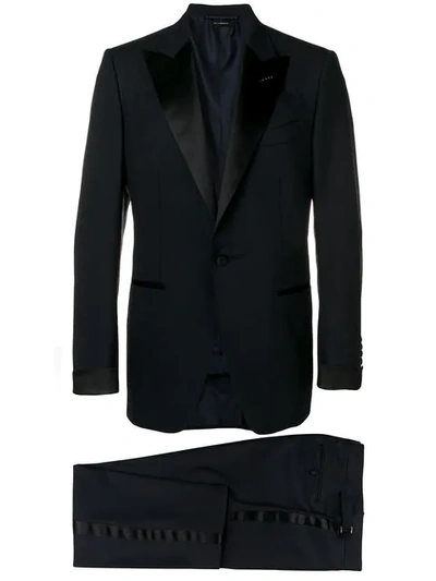 Shop Tom Ford Classic Dinner Suit In Blue