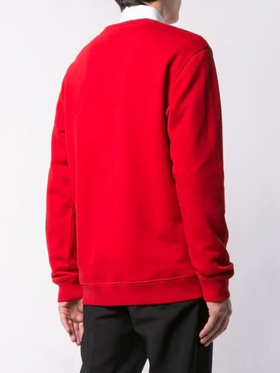Shop Givenchy Paris Logo Vintage Sweater In Red