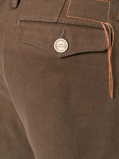 Shop Fortela Tapered Trousers In Brown