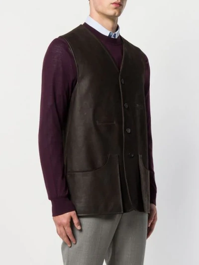 Shop Holland & Holland Shooting Vest In Brown