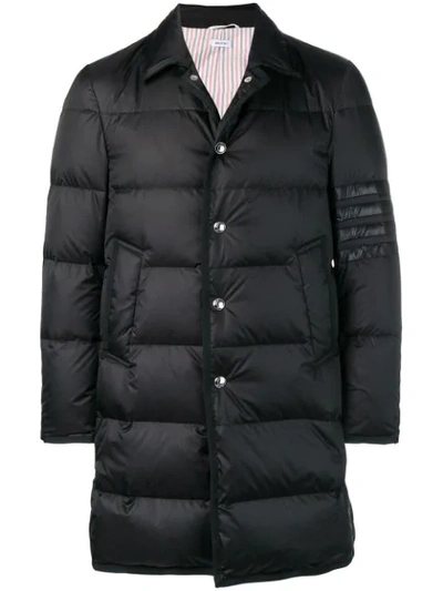 Shop Thom Browne 4-bar Bal Collar Overcoat In Black