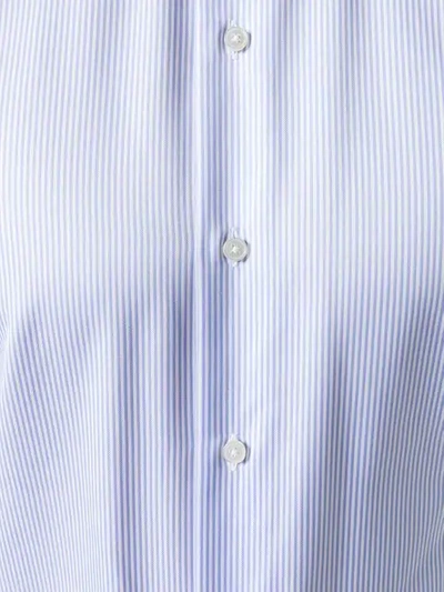 Shop Xacus Pinstripe Button Down Shirt In White