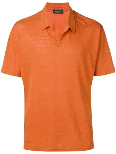 Shop Roberto Collina Classic Polo Shirt In Orange