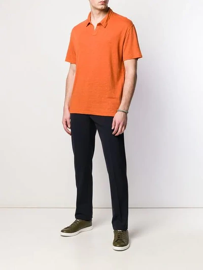 Shop Roberto Collina Classic Polo Shirt In Orange