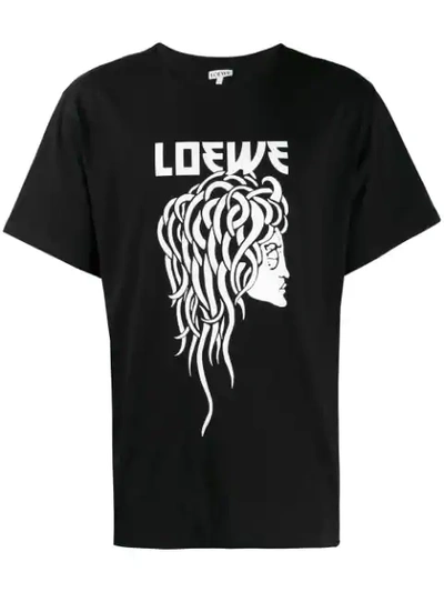 Shop Loewe Medusa Print T In Black