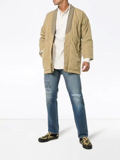 Shop Visvim Dotera Military Jacket In Green