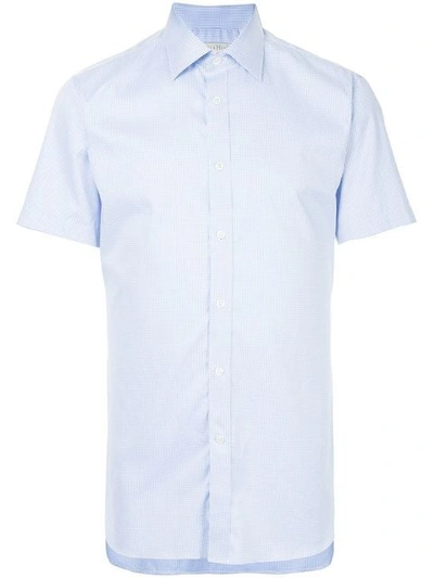 Shop Gieves & Hawkes Short Sleeve Shirt In Blue