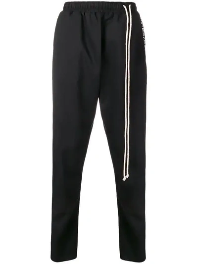 Shop Alchemy Dropped Crotch Track Trousers In Black