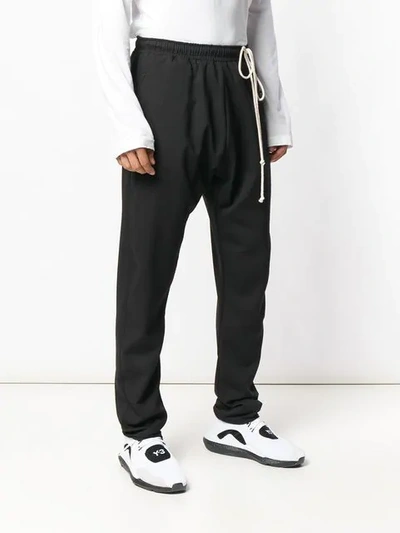 Shop Alchemy Dropped Crotch Track Trousers In Black