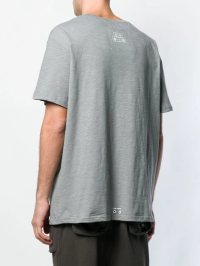 Shop C2h4 Printed Oversized T-shirt - Grey