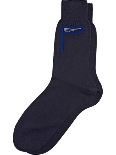 Shop Prada Wool Socks - Blue