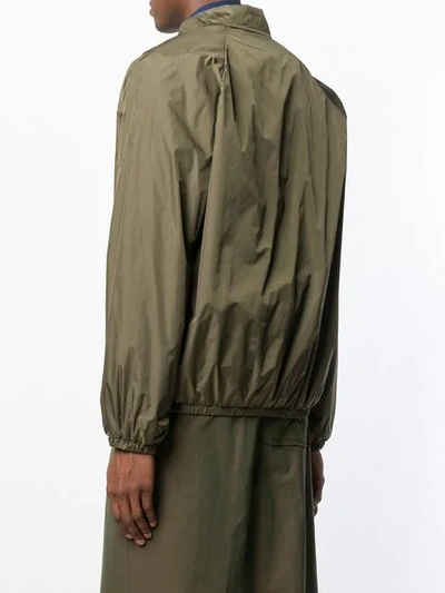 Shop Maison Margiela Stereotype Patch Shirt Jacket In Green