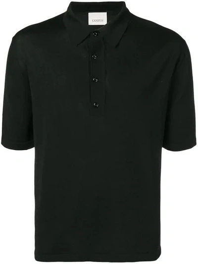 Shop Laneus Polo Shirt In Black