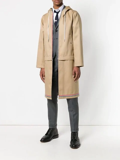 Shop Thom Browne Detachable Mackintosh Swim Parka In Neutrals