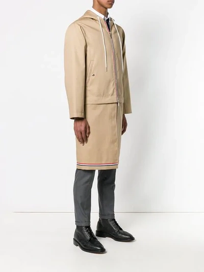 Shop Thom Browne Detachable Mackintosh Swim Parka In Neutrals