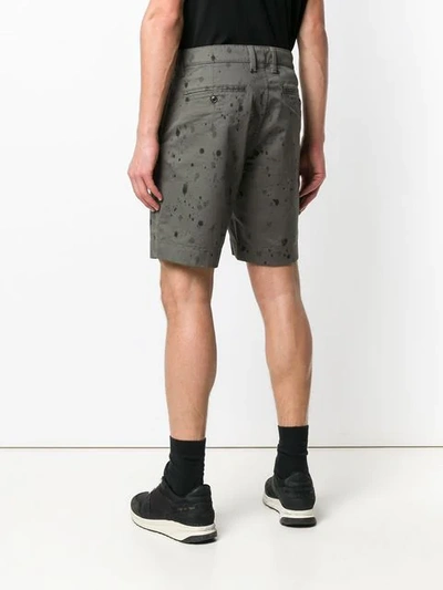 Shop John Varvatos Splash Print Shorts In Green