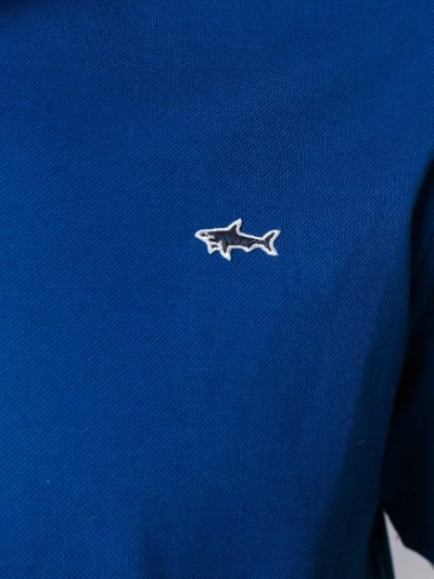 Shop Paul & Shark Embroidered Logo Polo Shirt In Blue