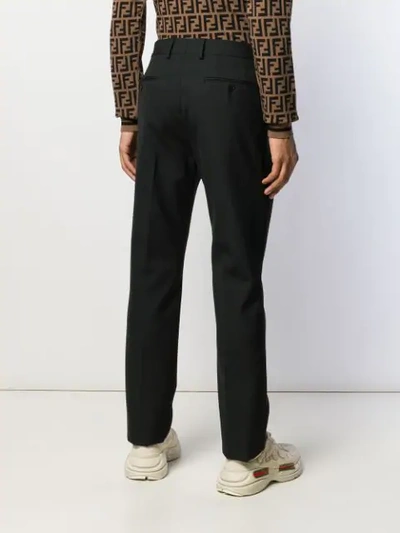 Shop Fendi Bag Bug Eyes Tailored Trousers In F0qa1 Nero