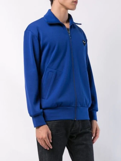 Comme Des Garçons Play Hearts Print Jacket - Blue In Blue