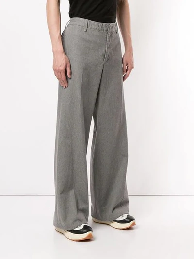 UNDERCOVER WIDE-LEG TAILORED TROUSERS - 灰色