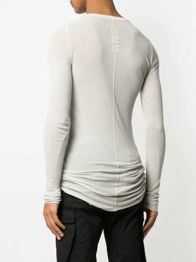 Shop Rick Owens Forever Long-sleeved T-shirt In Grey