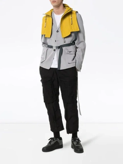 Shop A-cold-wall* Harness Hooded Vest In Yellow