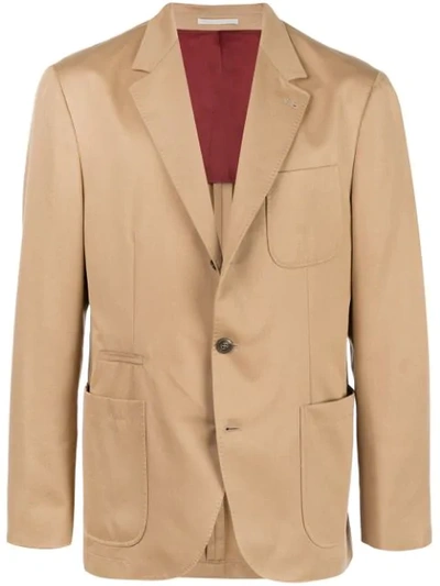 Shop Brunello Cucinelli Tailored Blazer Jacket In C0037 Vicuna