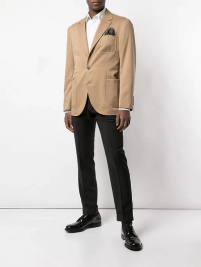 Shop Brunello Cucinelli Tailored Blazer Jacket In C0037 Vicuna