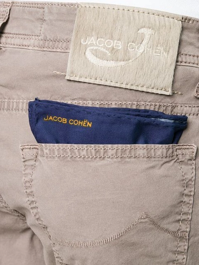 Shop Jacob Cohen Straight Leg Trousers In Neutrals