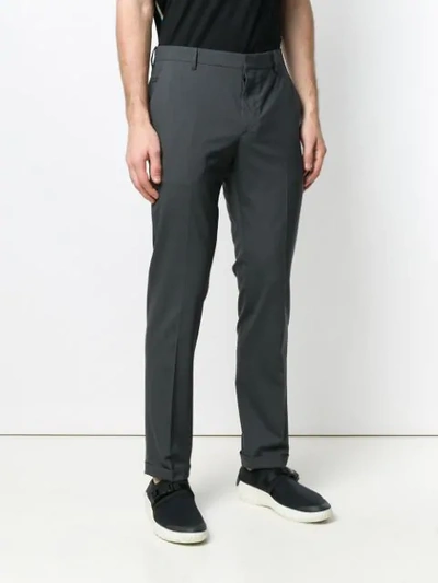 Shop Prada Tailored Tapered Trousers In Grey