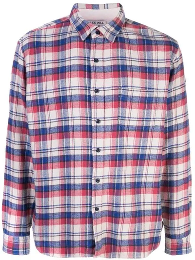 Shop Alex Mill Plain Flannel Shirt In Blue