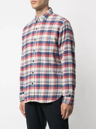 Shop Alex Mill Plain Flannel Shirt In Blue