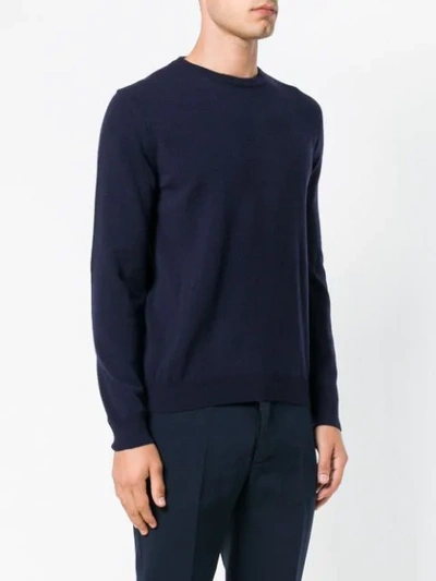 Shop Altea Round Neck Sweater In Blue