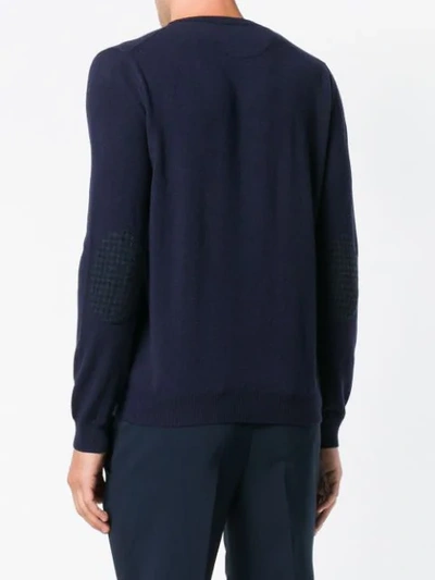 Shop Altea Round Neck Sweater In Blue